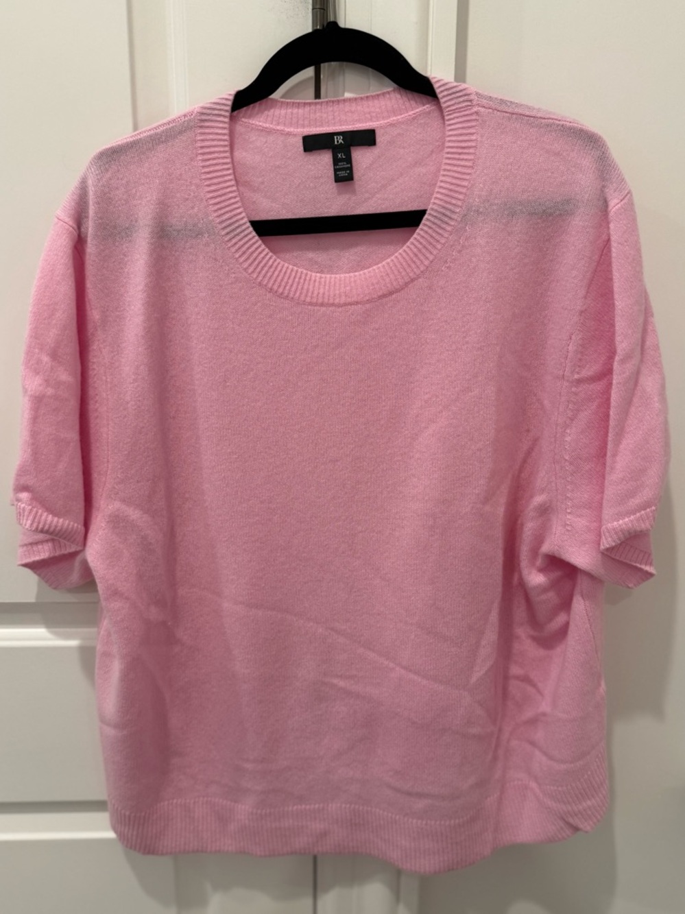 Banana Republic Luna Cashmere Sweater Top XL Pink Spring Lily